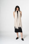 Dinadi Scarf almond white Dinadi Merino Woven Scarf Almond White