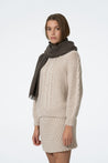 Dinadi Scarf mulch brown Dinadi Merino Woven Scarf Mulch Brown | Dalston clothing