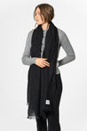 Dinadi Scarf Onyx Grey Dinadi Merino Woven Scarf - Onyx Grey