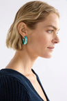 Elk Jewellery green Elk Resso Hoop Earring Green Komi Print