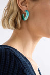 Elk Jewellery green Elk Resso Hoop Earring Green Komi Print