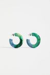Elk Jewellery green Elk Resso Hoop Earring Green Komi Print