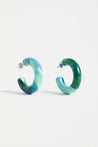 Elk Jewellery green Elk Resso Hoop Earring Green Komi Print