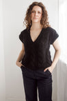 Flock Knitwear black / one size Flock Vicki Vest Jet Sparkle