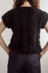 Flock Knitwear black / one size Flock Vicki Vest Jet Sparkle