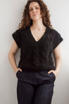 Flock Knitwear black / one size Flock Vicki Vest Jet Sparkle