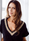 Flock Knitwear black/tan / one size Flock Vicki Vest Black & Tan