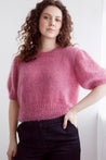 Flock Knitwear camelia / one size Flock Bailey Short Sleeve Jumper Camelia