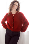 Flock Knitwear claret / one size Flock Carrie Cardi Claret