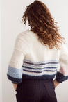 Flock Knitwear creme / one size Flock Kate Cardi Creme Blue  3 Tone Stripes