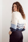 Flock Knitwear creme / one size Flock Kate Cardi Creme Blue  3 Tone Stripes