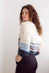 Flock Knitwear creme / one size Flock Kate Cardi Creme Blue  3 Tone Stripes
