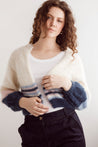 Flock Knitwear creme / one size Flock Kate Cardi Creme Blue  3 Tone Stripes