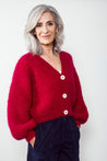 Flock Knitwear fuschia Flock Meg Cardigan Fuschia