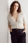 Flock Knitwear greige silver / one size Flock Audrey Cardi Griege Silver
