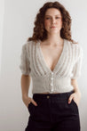 Flock Knitwear greige silver / one size Flock Audrey Cardi Griege Silver