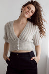 Flock Knitwear greige silver / one size Flock Audrey Cardi Griege Silver
