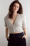 Flock Knitwear greige silver / one size Flock Audrey Cardi Griege Silver