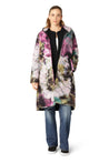 Ilse Jacobsen Jacket Ilse Jacobsen Long Quilt Coat Artistic Flower Print
