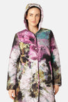Ilse Jacobsen Jacket Ilse Jacobsen Long Quilt Coat Artistic Flower Print