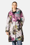 Ilse Jacobsen Jacket Ilse Jacobsen Long Quilt Coat Artistic Flower Print