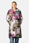 Ilse Jacobsen Jacket Ilse Jacobsen Long Quilt Coat Artistic Flower Print