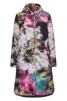 Ilse Jacobsen Jacket Ilse Jacobsen Long Quilt Coat Artistic Flower Print