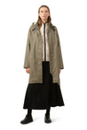 Ilse Jacobsen Jacket Ilse Jacobsen Rain71 Detachable Hood Raincoat Covert Green | Dalston clothing