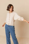 Indi & Cold Knitwear Indi & Cold Batwing Sleeve Cardigan Crudo
