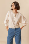 Indi & Cold Knitwear Indi & Cold Batwing Sleeve Cardigan Crudo