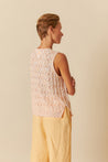 Indi & Cold Knitwear Indi & Cold Pointelle Knit Vest Mandarina | Dalston clothing