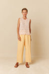 Indi & Cold Knitwear Indi & Cold Pointelle Knit Vest Mandarina | Dalston clothing
