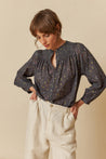 Indi & Cold shirt Indi & Cold Cotton Voile Raglan Sleeve Shirt Carbon | Dalston clothing