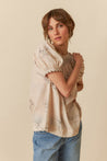 Indi & Cold shirt Indi & Cold Crochet Details Blouse Beige | Dalston clothing