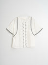 Indi & Cold shirt Indi & Cold Embroidered Trapeze Shirt