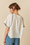 Indi & Cold shirt Indi & Cold Embroidered Trapeze Shirt