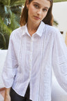 Indi & Cold shirt Indi & Cold Embroidered Voile Shirt Blanco
