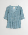 Indi & Cold shirt Indi & Cold Print Short Sleeve Shirt Indigo | Dalston clothing