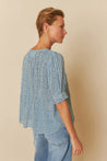 Indi & Cold shirt Indi & Cold Print Short Sleeve Shirt Indigo| Dalston clothing