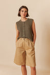 Indi & Cold shorts Indi & Cold Garbardine Contrast Bermuda Shorts