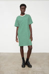 Kowtow dress Kowtow Everyday Boxy Dress Evergreen Stripe | Dalston clothing