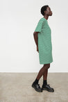 Kowtow dress Kowtow Everyday Boxy Dress Evergreen Stripe | Dalston clothing
