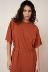 Kowtow dress Kowtow Raglan Tee Dress Clay Red | Dalston clothing