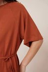 Kowtow dress Kowtow Raglan Tee Dress Clay Red | Dalston clothing
