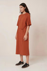 Kowtow dress Kowtow Raglan Tee Dress Clay Red | Dalston clothing