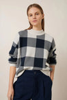 Kowtow Knitwear Kowtow Otti Jumper Navy Check | Dalston clothing