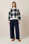 Kowtow Knitwear Kowtow Otti Jumper Navy Check | Dalston clothing