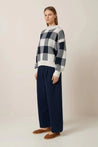 Kowtow Knitwear Kowtow Otti Jumper Navy Check | Dalston clothing