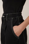 Kowtow Outline Shorts Black Denim | Dalston clothing