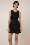 Kowtow Outline Shorts Black Denim | Dalston clothing